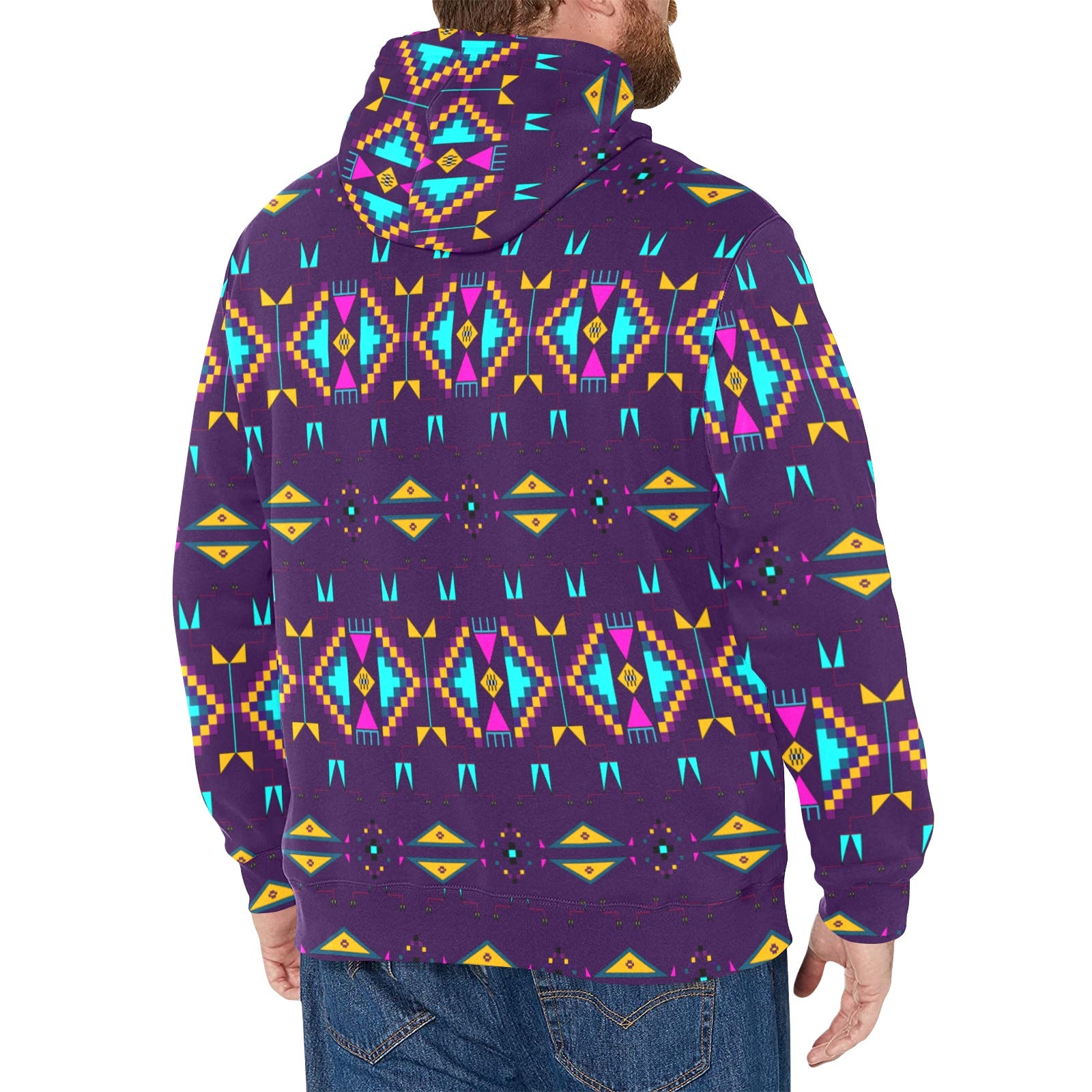Rite of Passage Dark Purple Men's Long Sleeve Fleece Hoodie