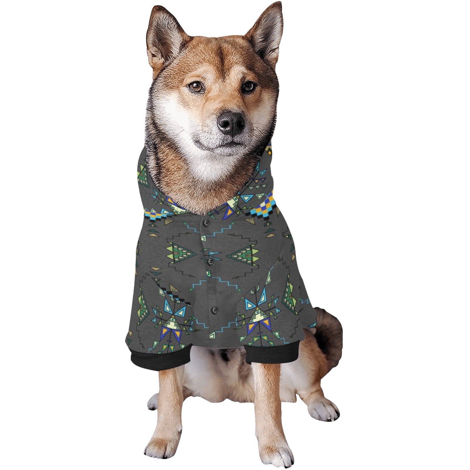 Bear Shield Gray Pet Dog Hoodie