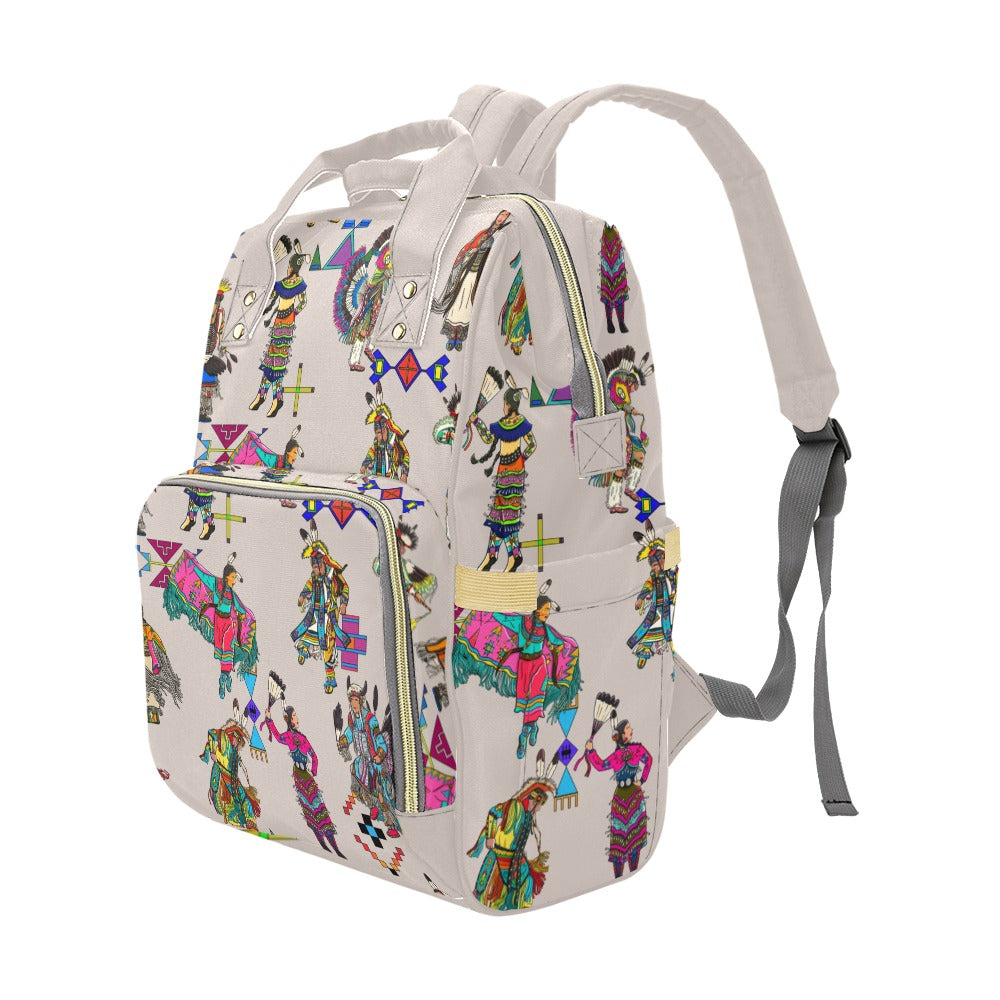 Grand Entry Dancers Muslin Multi-Function Diaper Backpack/Diaper Bag