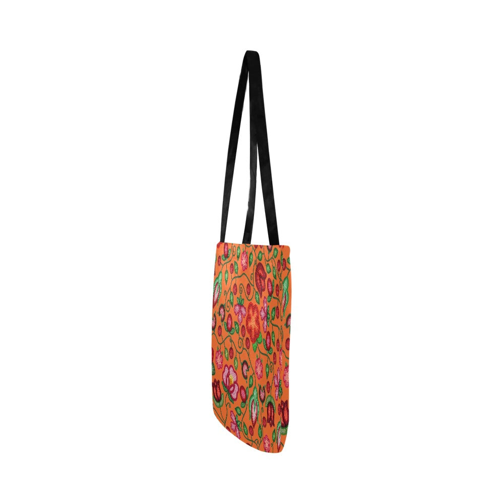 Rose Reverie Orange Reusable Shopping Bag (Two sides)