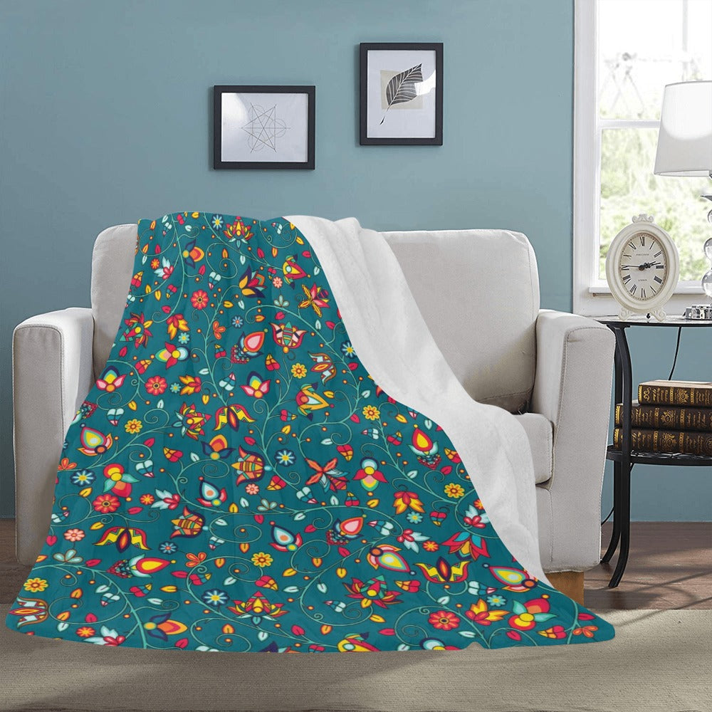 Thorny Path Teal Ultra-Soft Micro Fleece Blanket 60"x80"