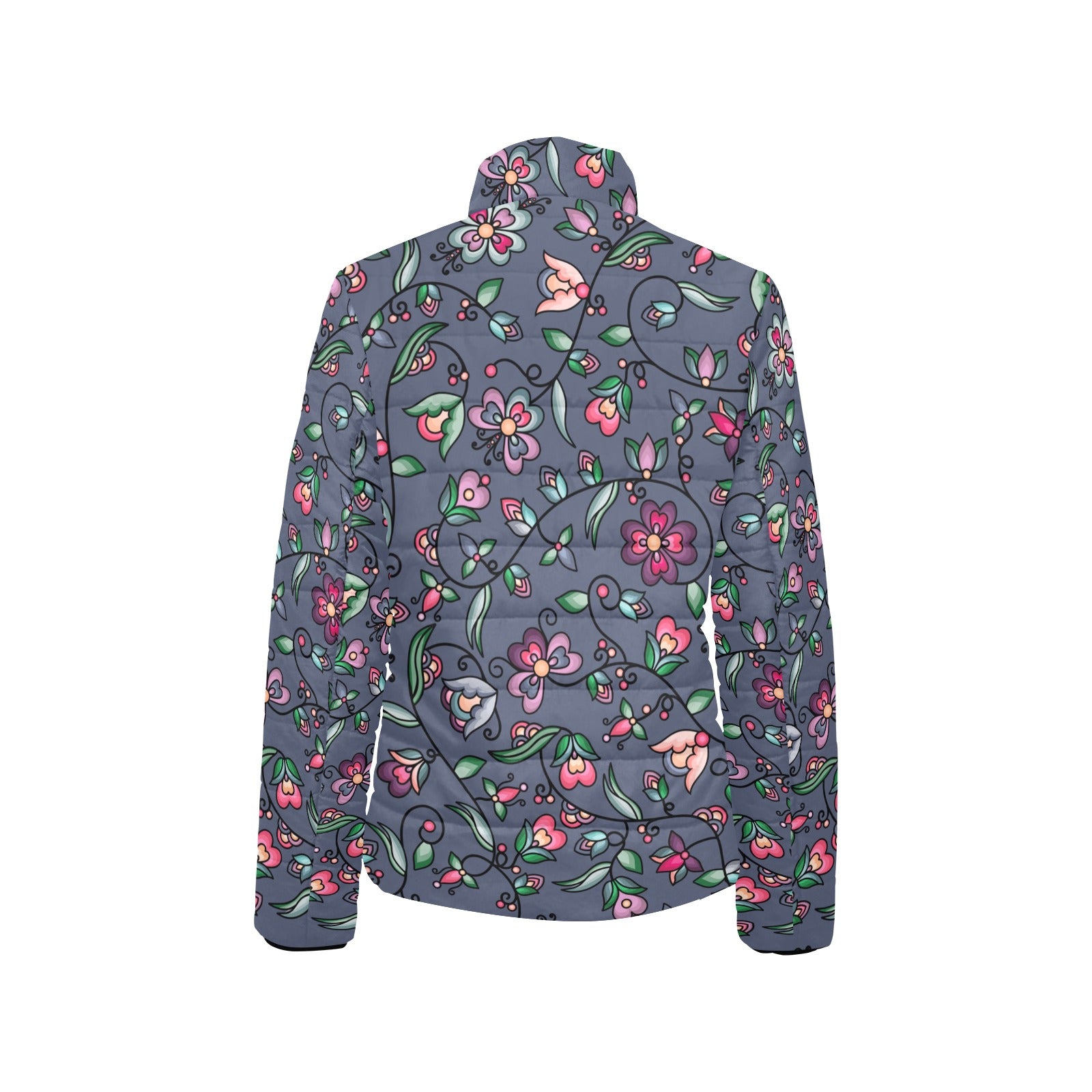 Amber Evening Garland Blue Women's Stand Collar Padded Jacket