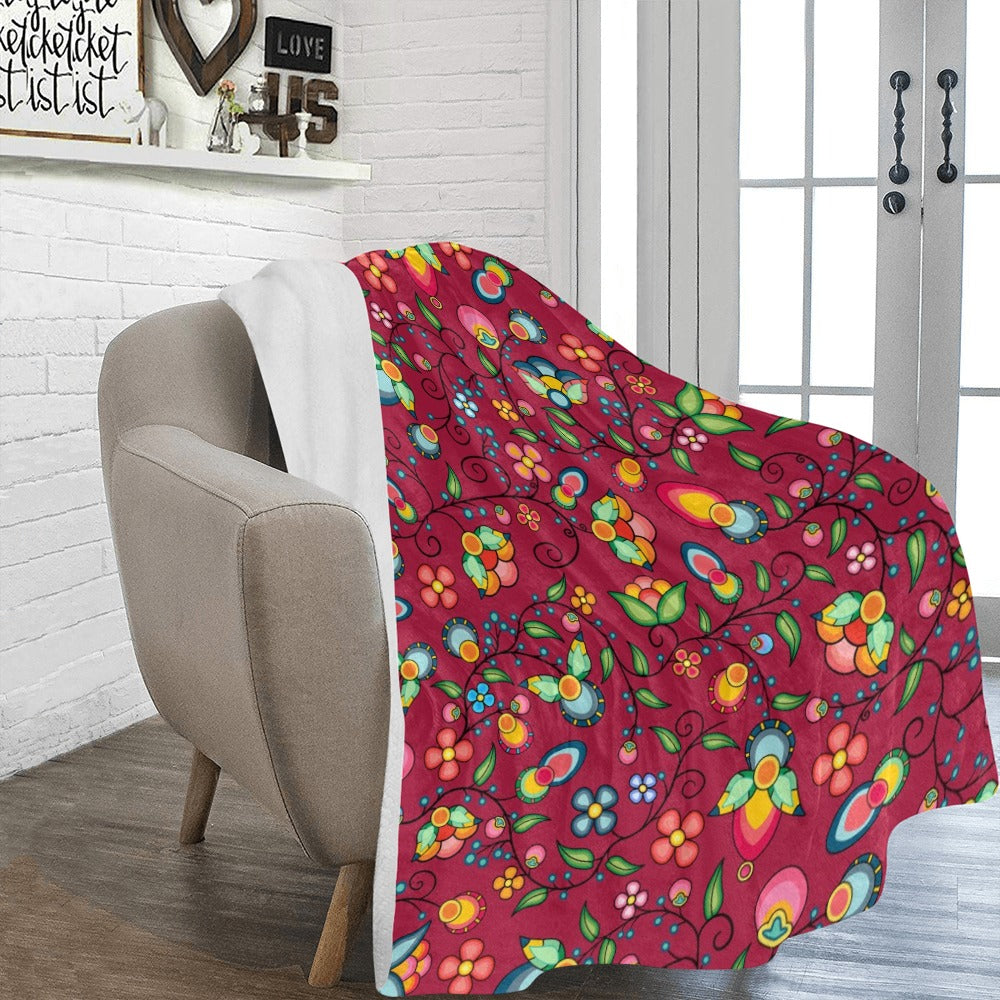 Floral Bounty Magenta Ultra-Soft Micro Fleece Blanket 60"x80"