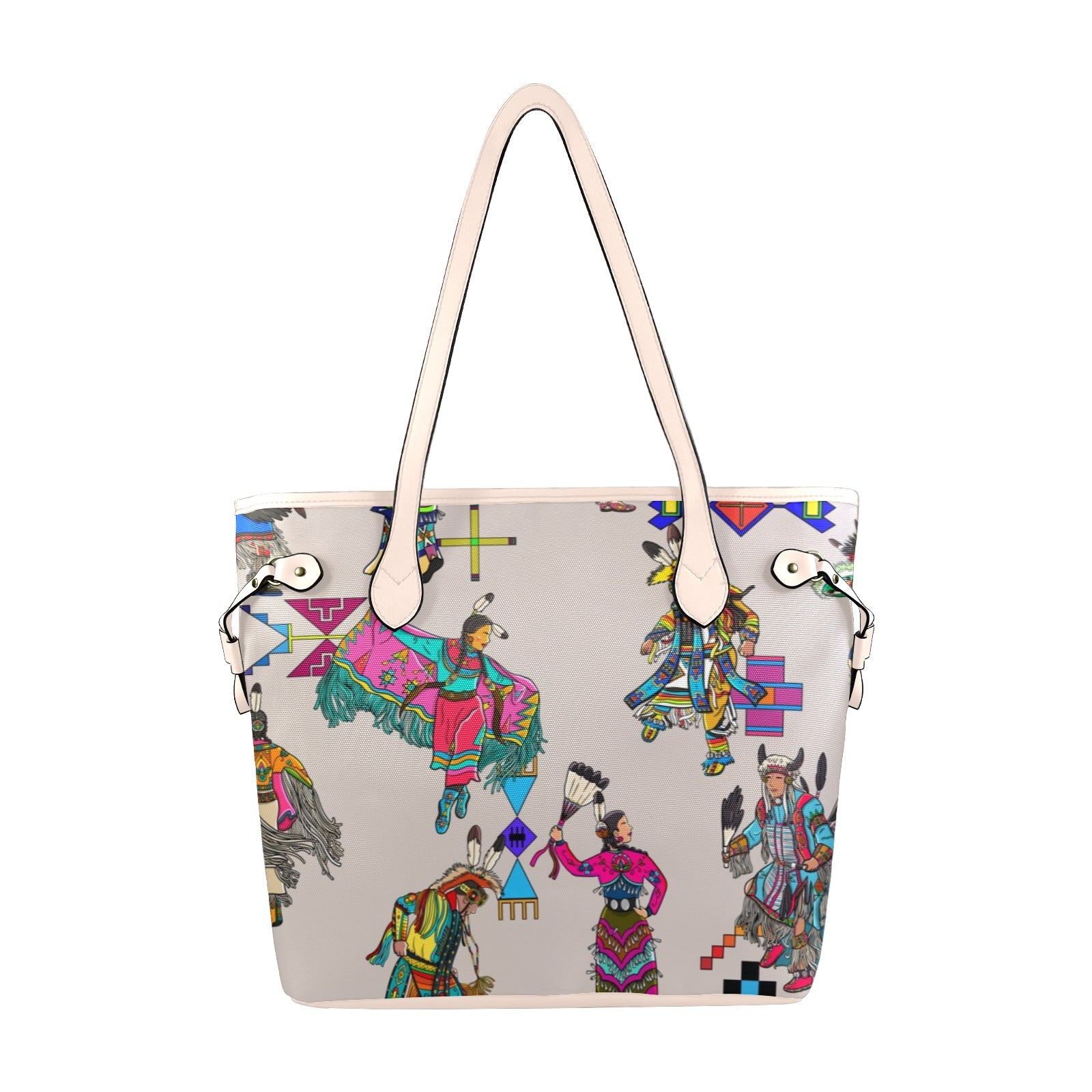 Grand Entry Dancers Muslin Clover Canvas Tote Bag
