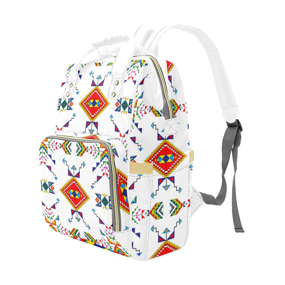 Buffalo Jump White Multi-Function Diaper Backpack/Diaper Bag