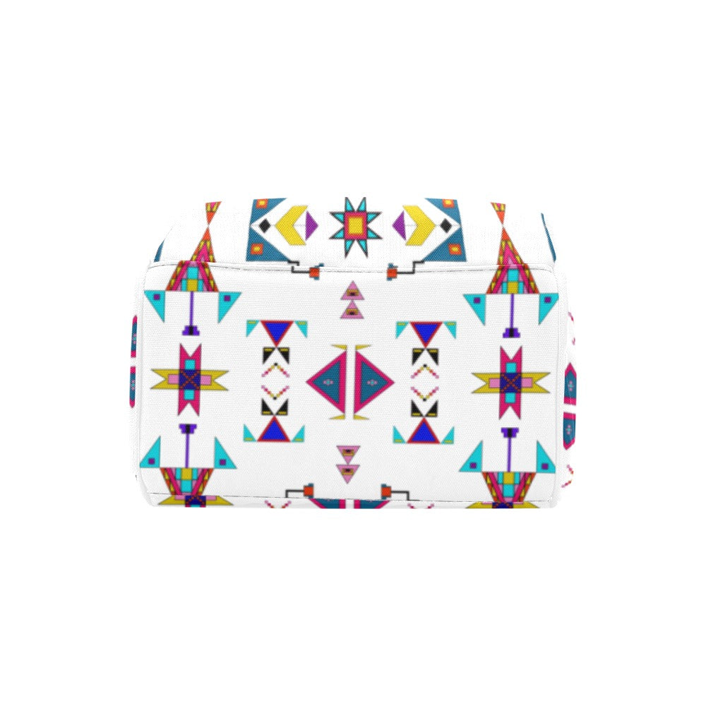 Enemy Territory White Multi-Function Diaper Backpack/Diaper Bag