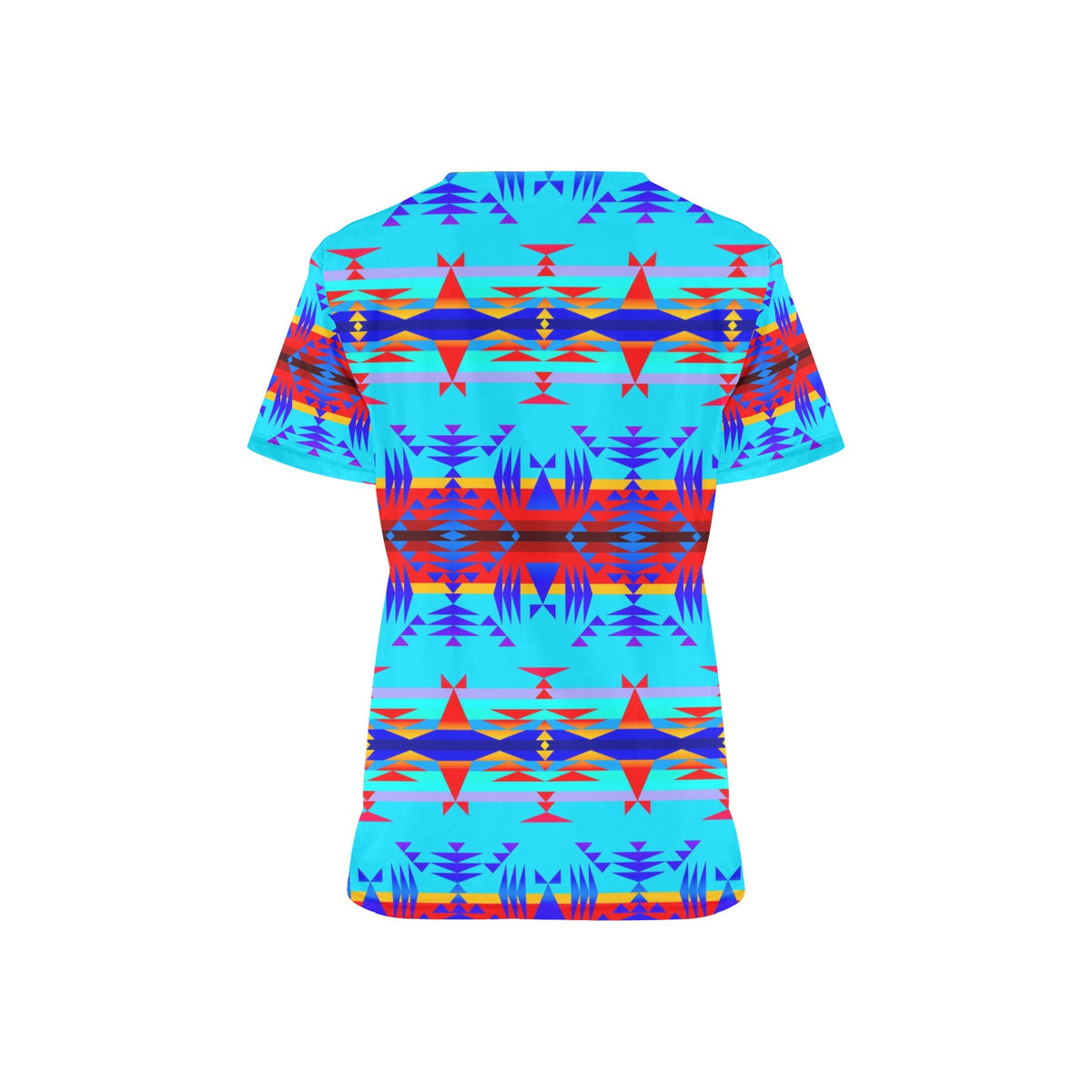 Between the Mountains Blue Scrub Top