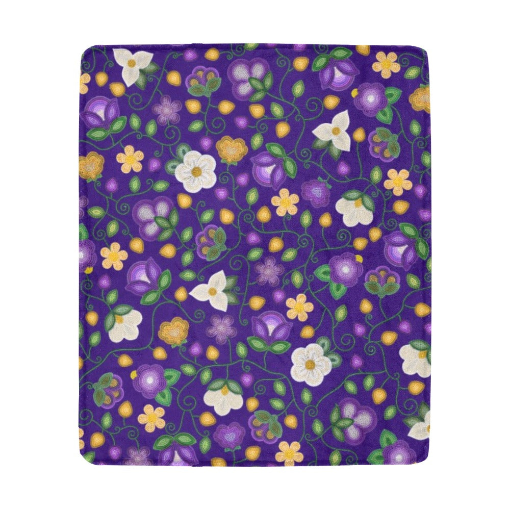 Midnight Moss Bloom Aubergine Ultra-Soft Micro Fleece Blanket 50"x60"