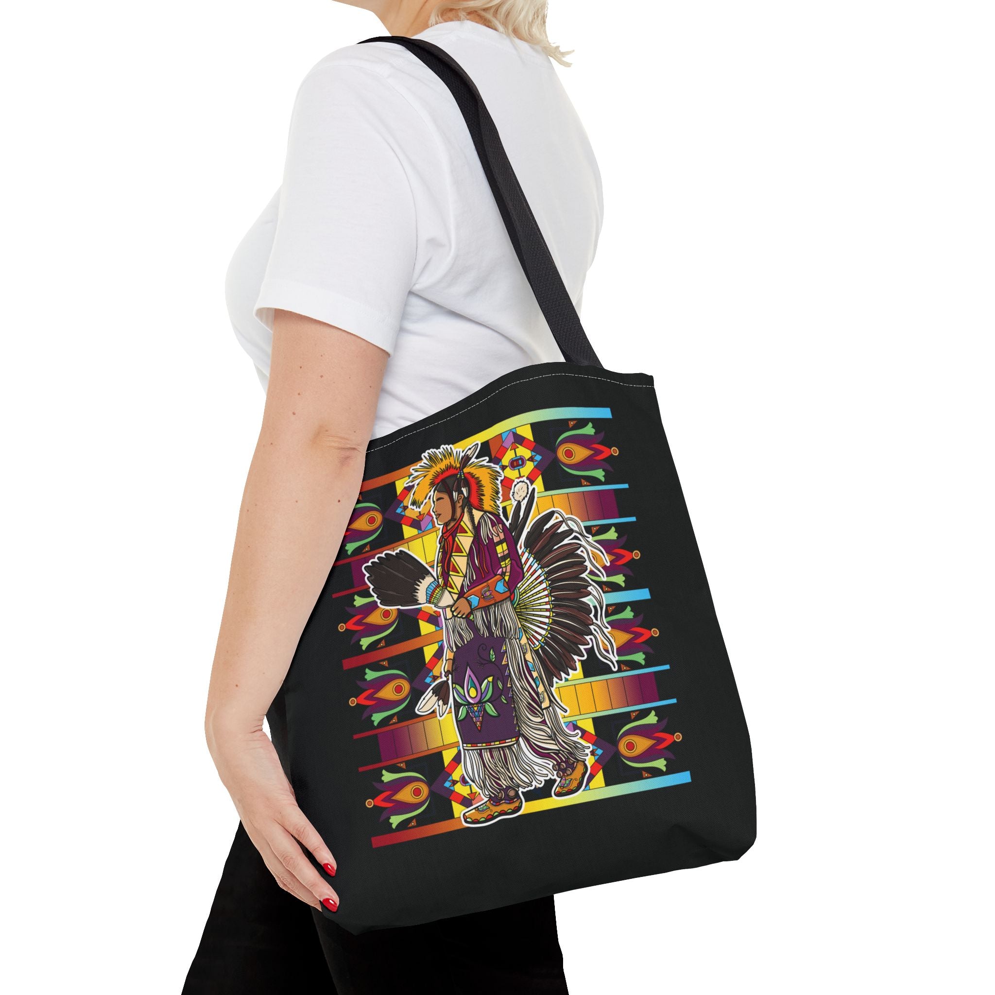 Traditional Powwow Man Dancer 2 Tote Bag