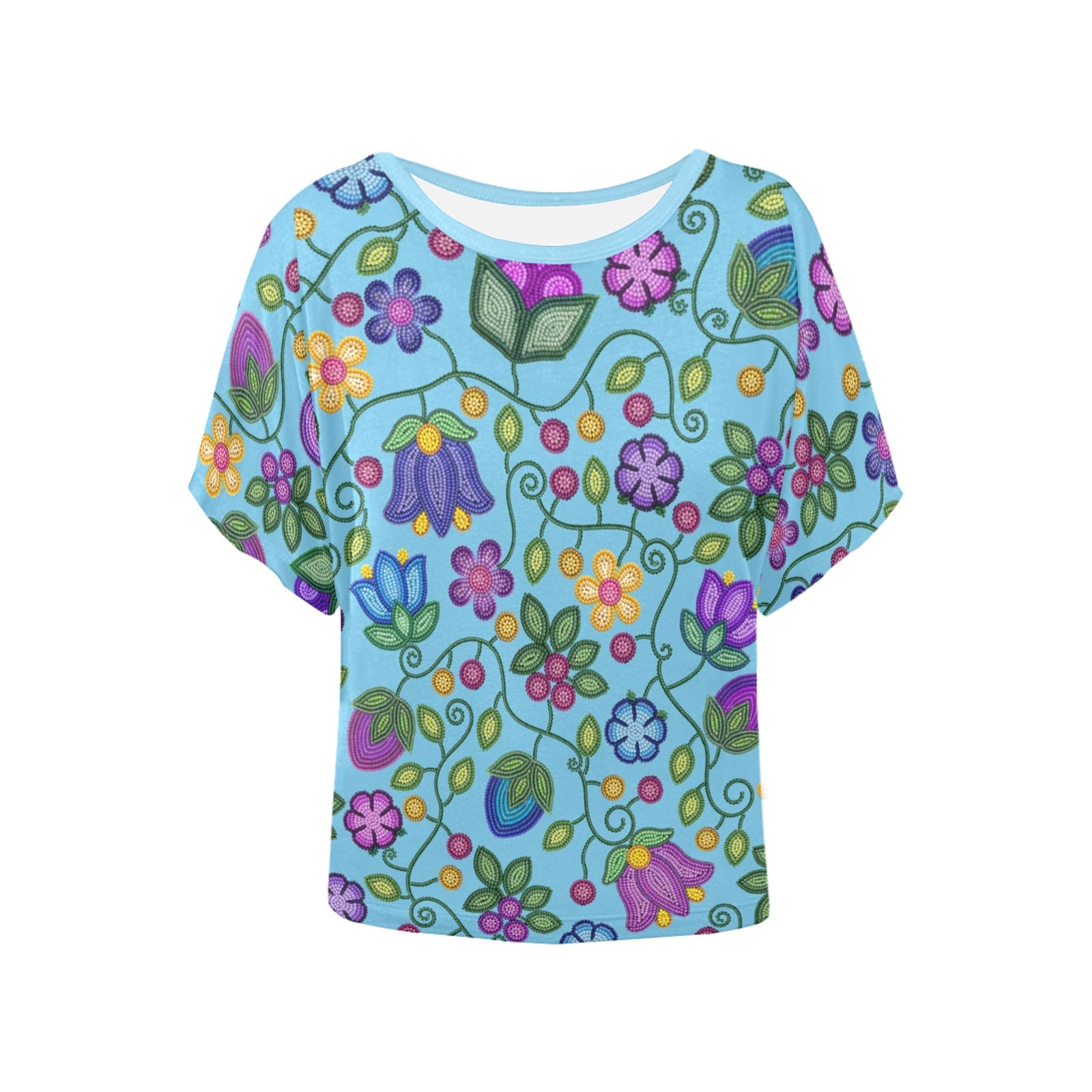 Bloom Uplift Sky Women's Batwing-Sleeved Blouse T-shirt