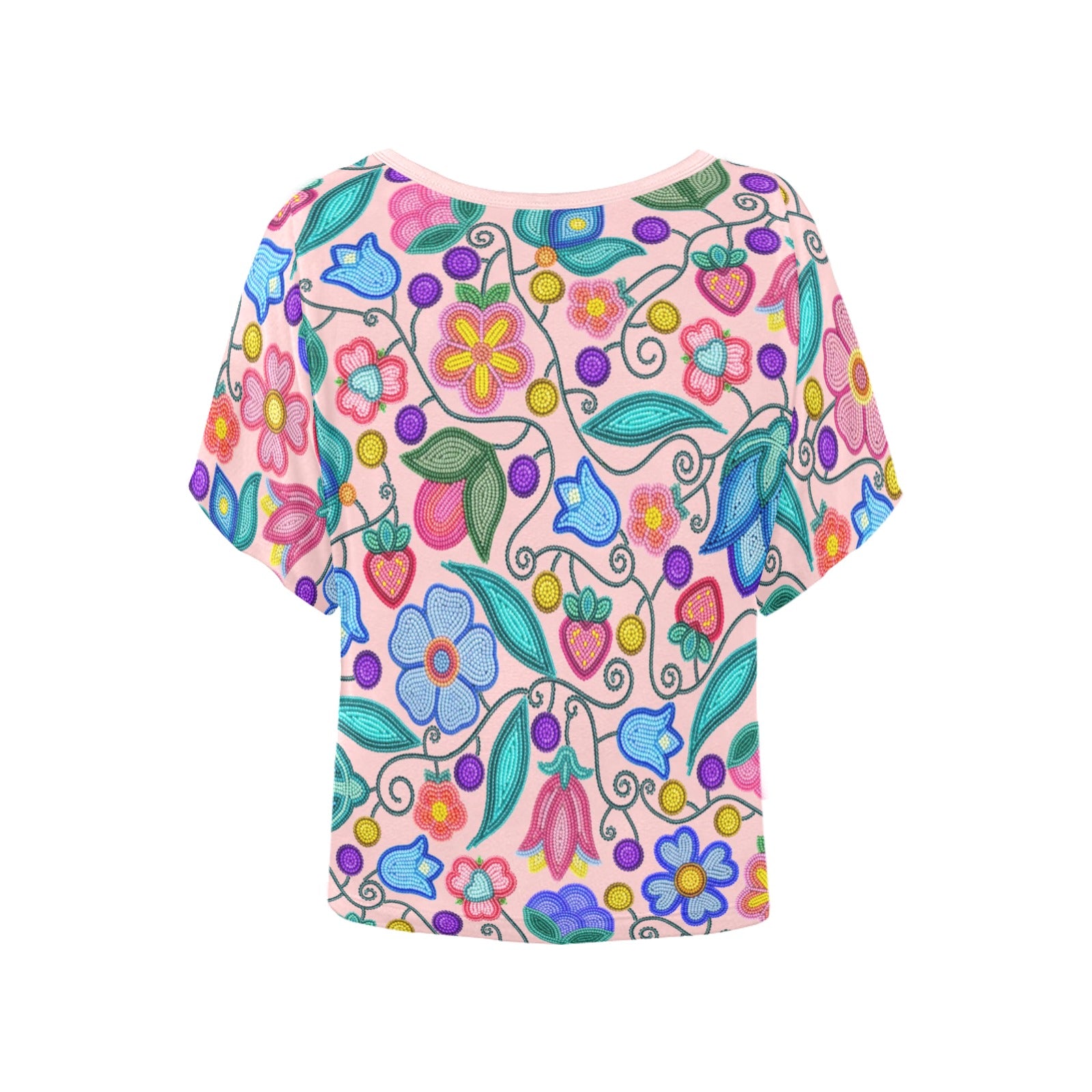 Sweet Offering Pink Women's Batwing-Sleeved Blouse T-shirt
