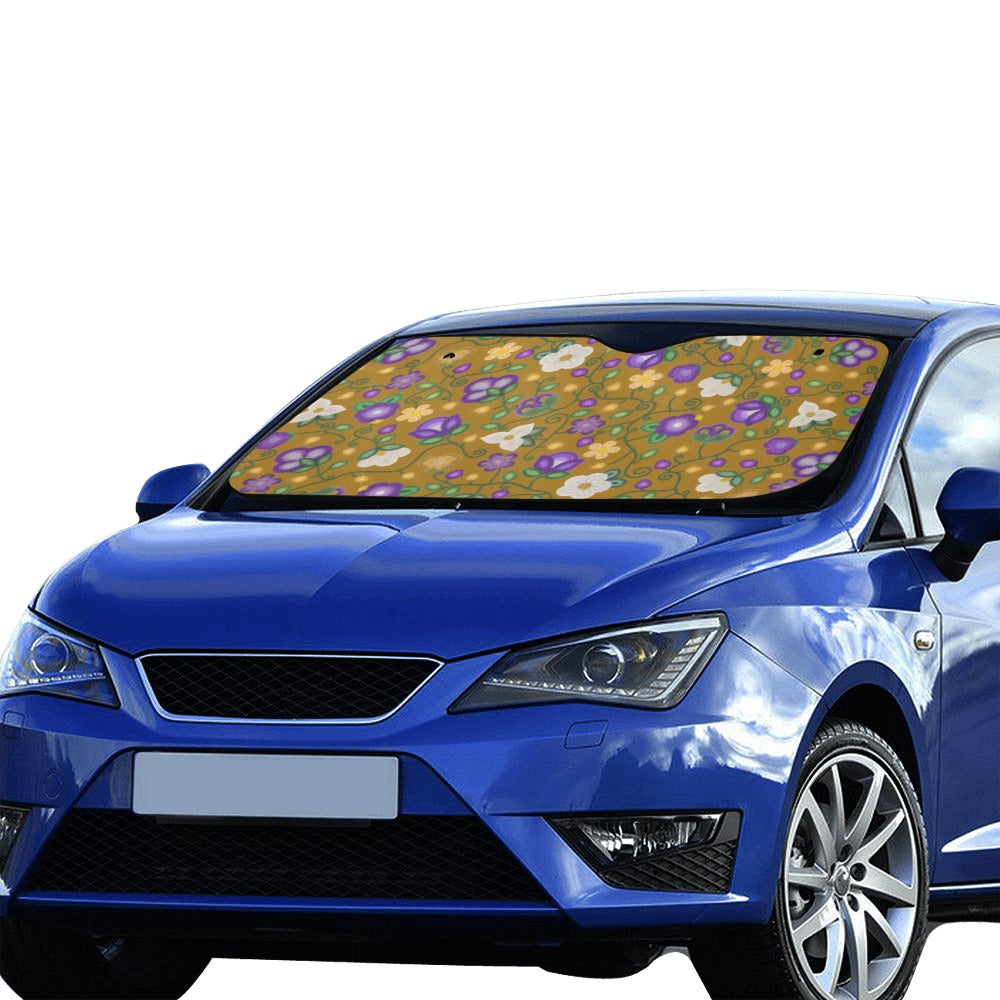 Midnight Moss Bloom Toffee Car Sun Shade 55"x30"