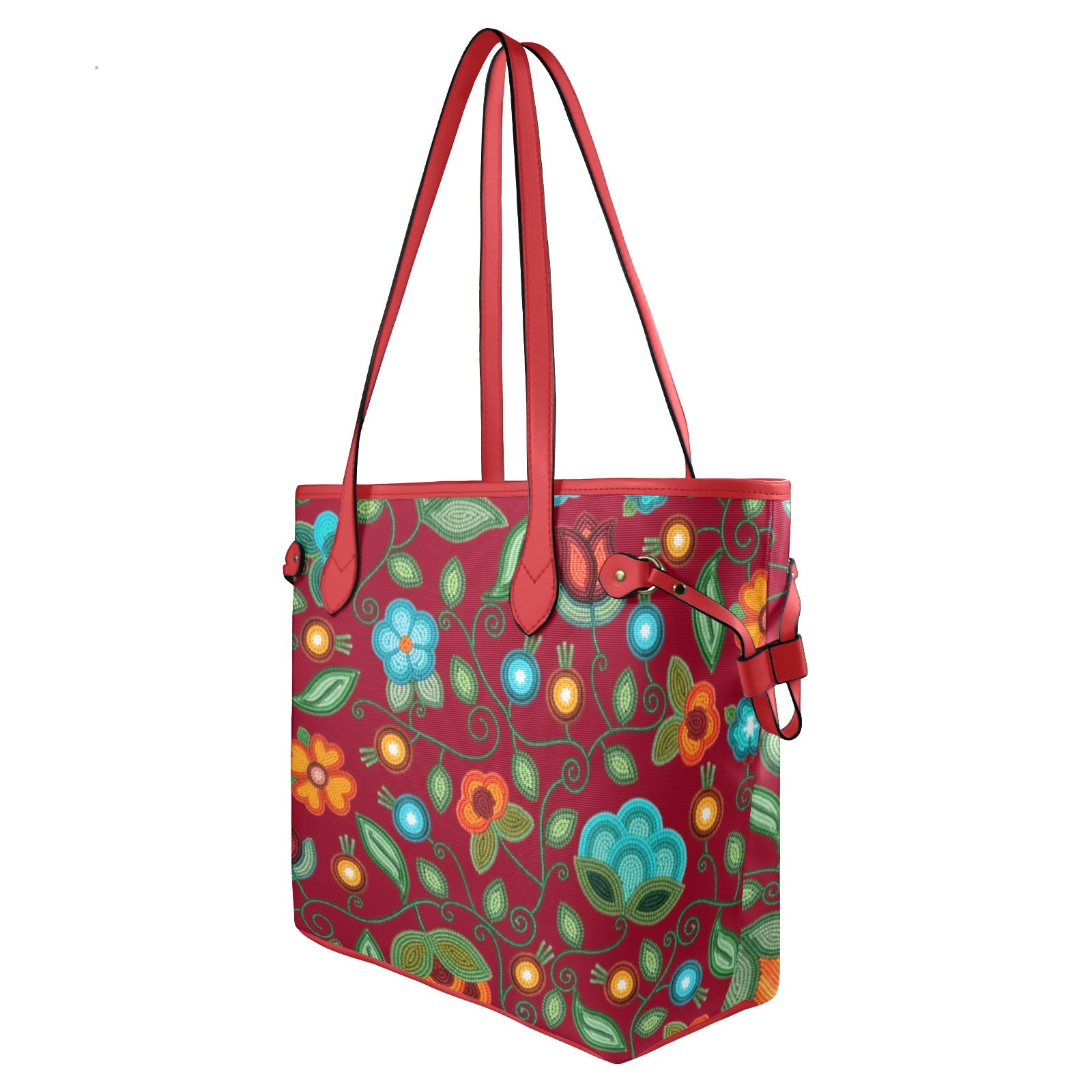 Prairie Fire Petals Red Clover Canvas Tote Bag