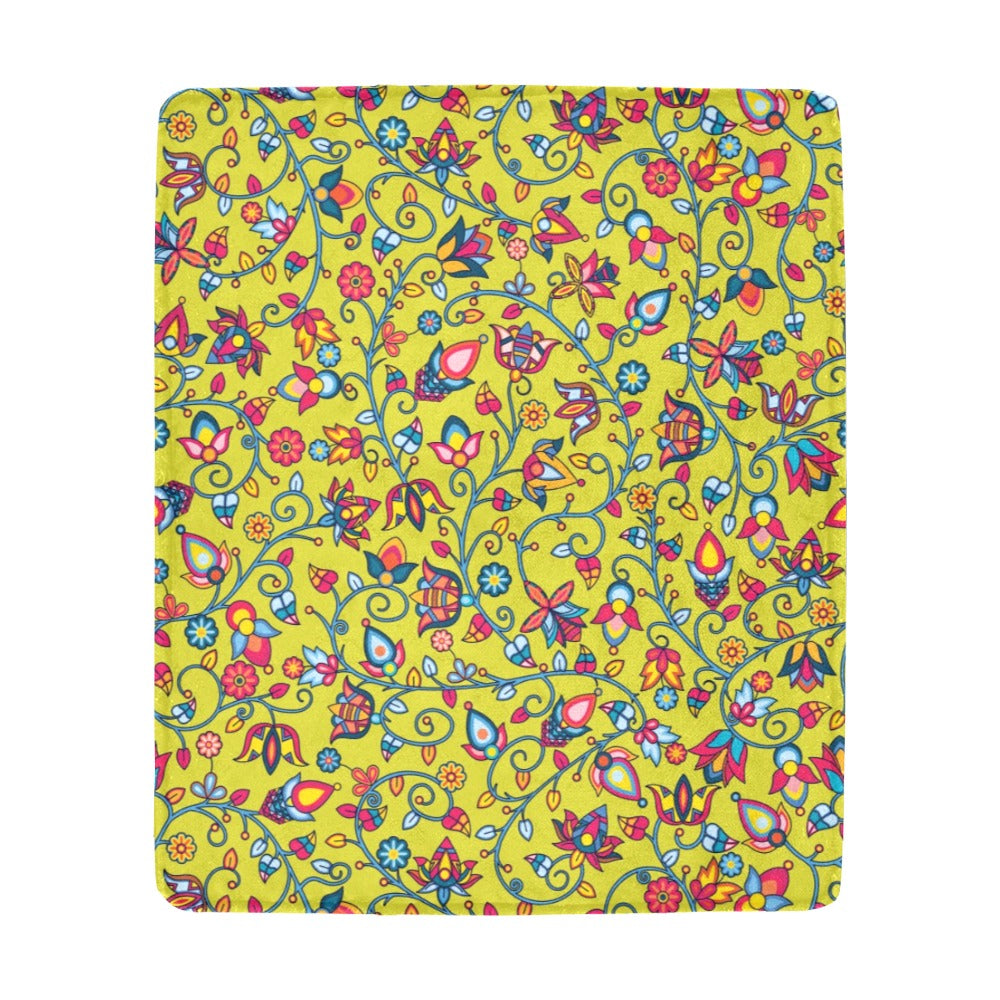 Thorny Path Yellow Grass Ultra-Soft Micro Fleece Blanket 50"x60"