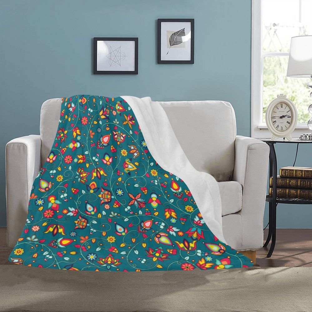 Thorny Path Teal Ultra-Soft Micro Fleece Blanket 50"x60"