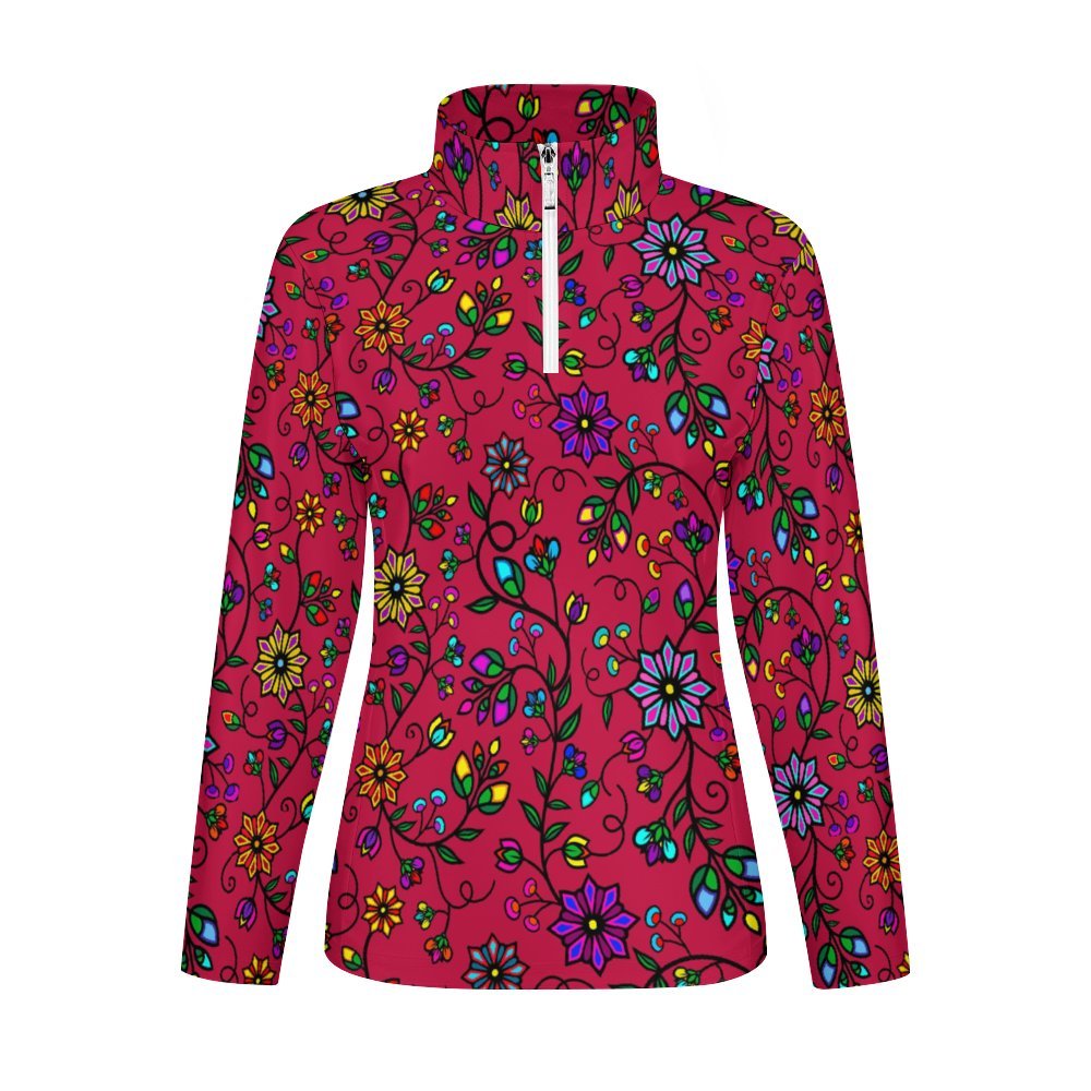 Prairie Paintbrush Passion Berry SQ Long Sleeve Yoga Shirt