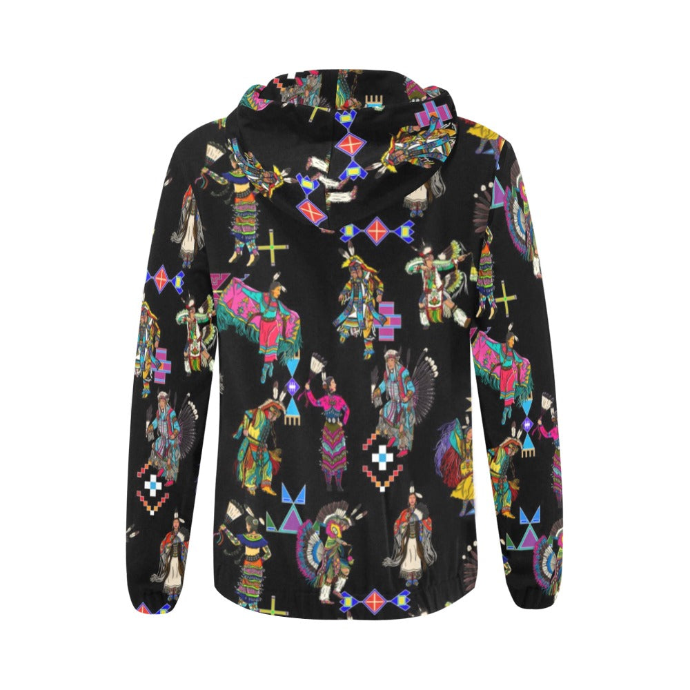 Grand Entry Dancers Black Full Zip Hoodie for Women