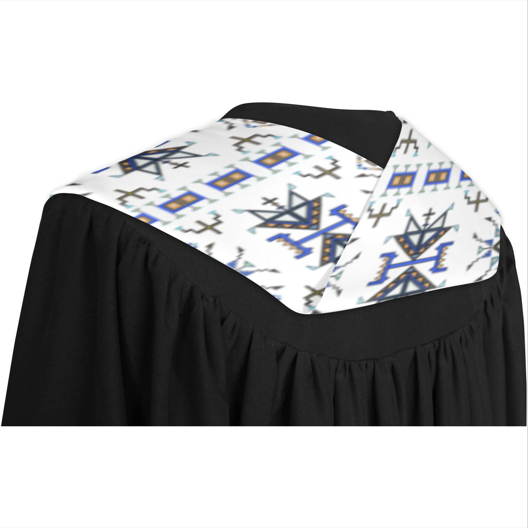 Eagle Strike White Graduation Stole