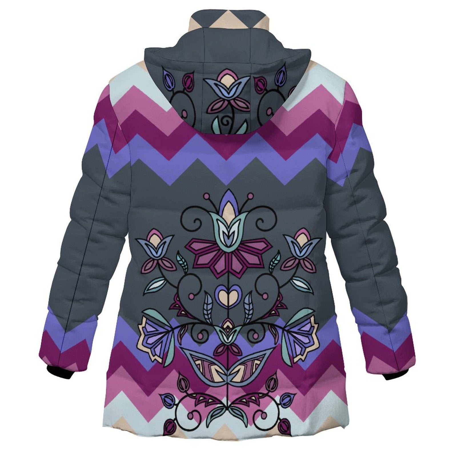 Moonlit Frost Women's Hooded Puffer Coat