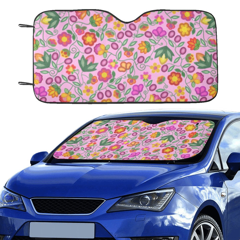 Boreal Bounty Pink Car Sun Shade 55"x30"