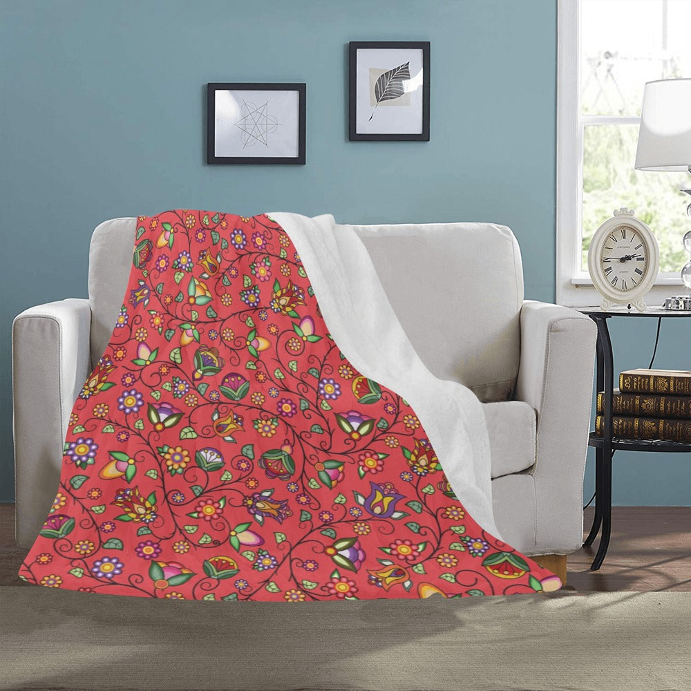 Heartbeat Petals Red Ultra-Soft Micro Fleece Blanket 50"x60"