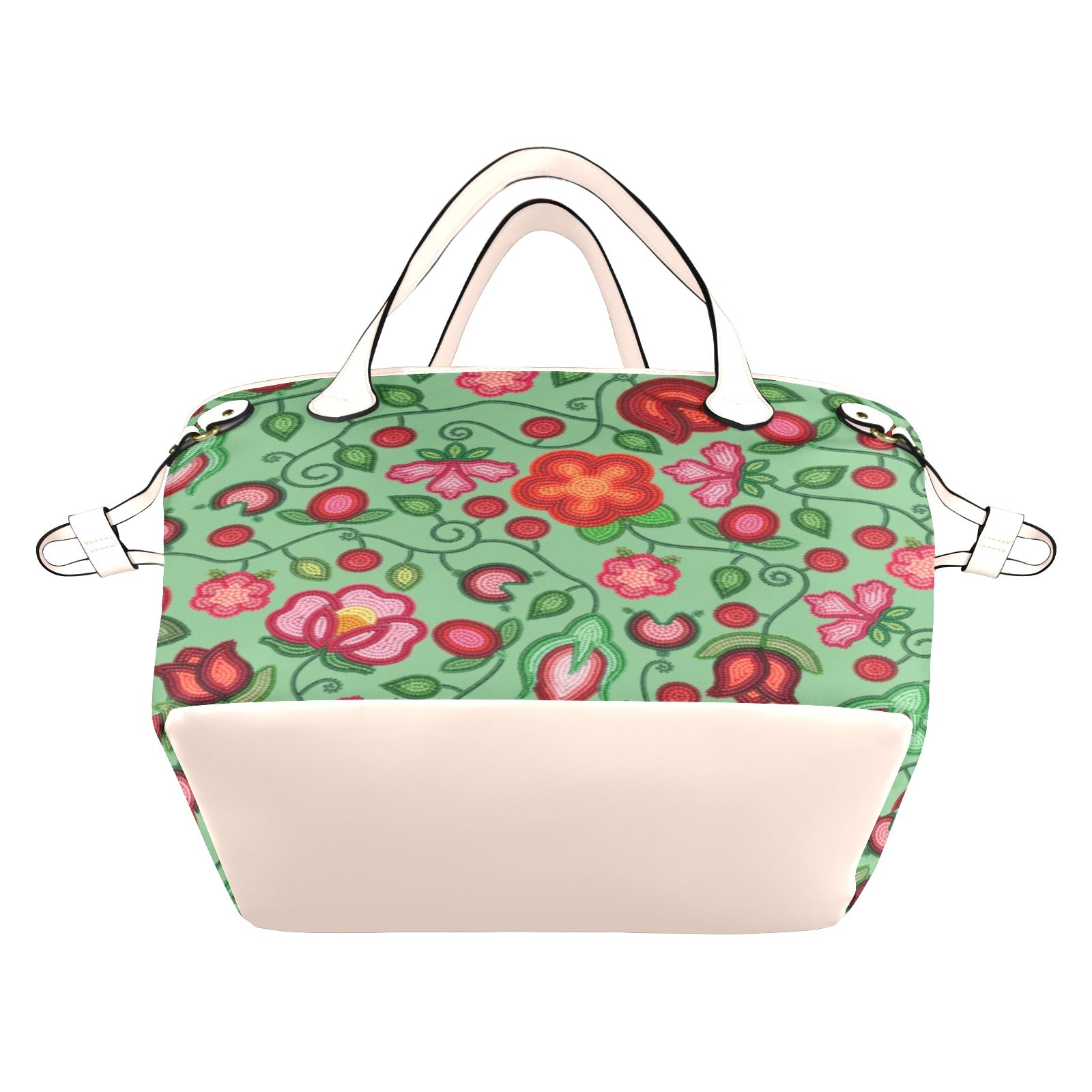 Rose Reverie Green Clover Canvas Tote Bag