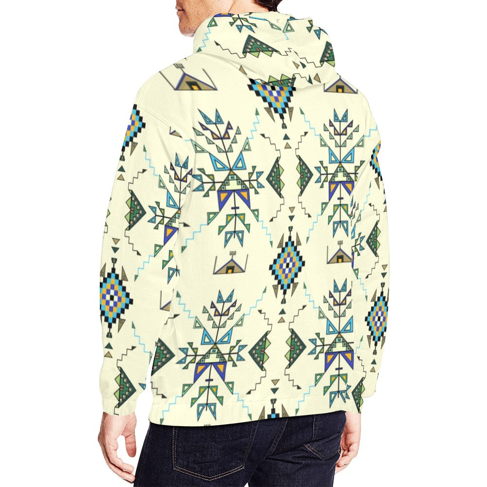 Bear Shield Cream Hoodie for Men (USA Size)