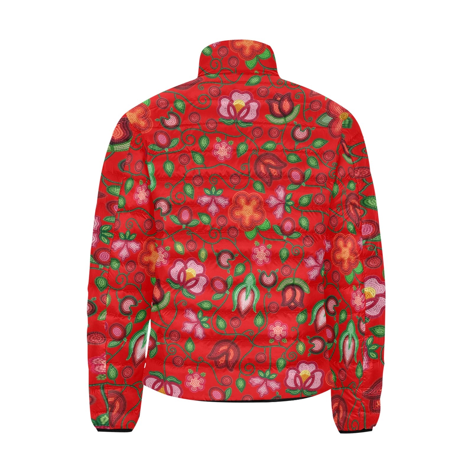 Rose Reverie Red Men's Padded Jacket