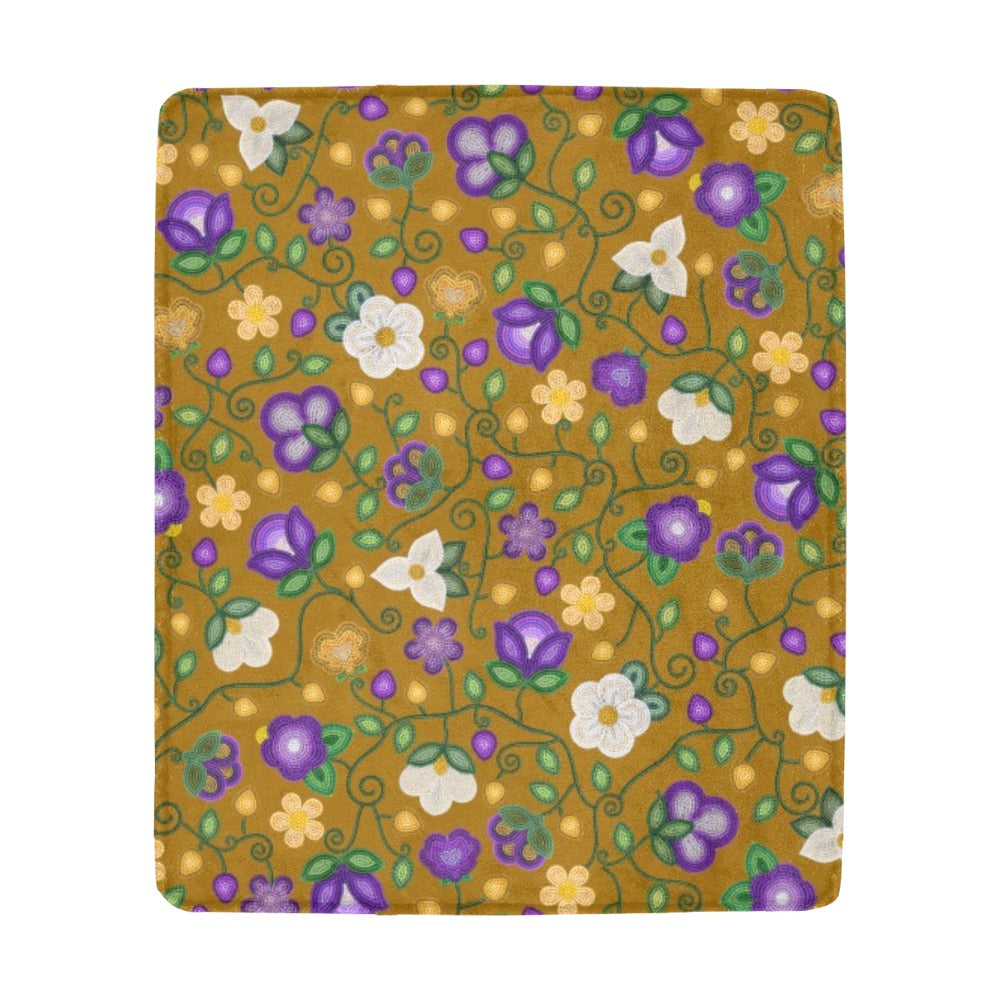 Midnight Moss Bloom Toffee Ultra-Soft Micro Fleece Blanket 50"x60"