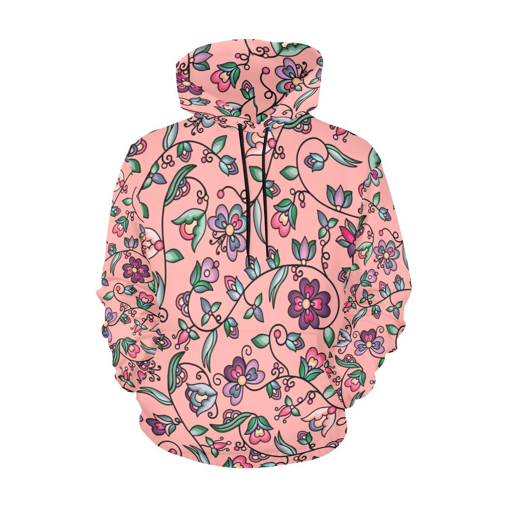 Amber Evening Garland Peach Hoodie for Women (USA Size)
