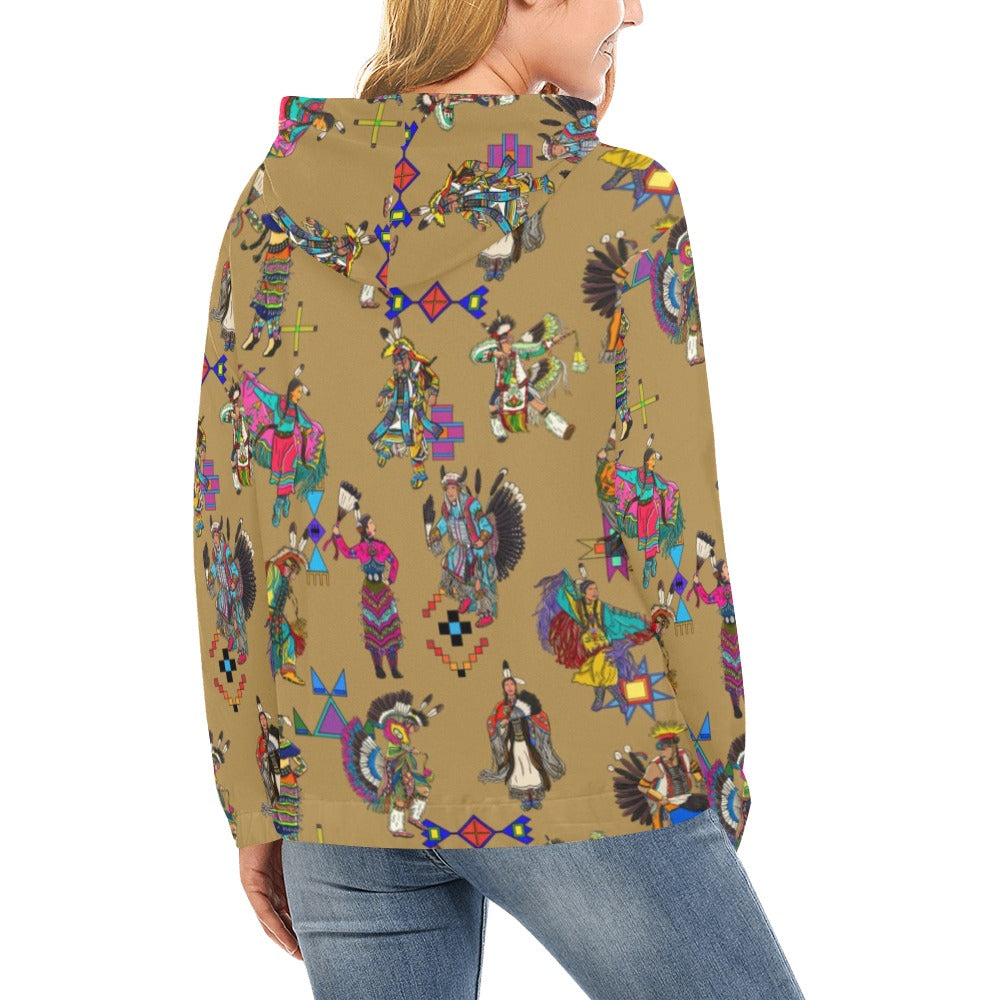 Grand Entry Dancers Earth Hoodie for Women (USA Size)
