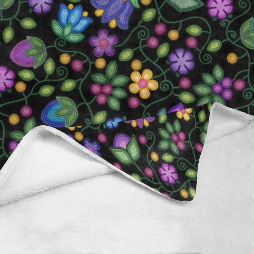 Bloom Uplift Black Ultra-Soft Micro Fleece Blanket 60"x80"