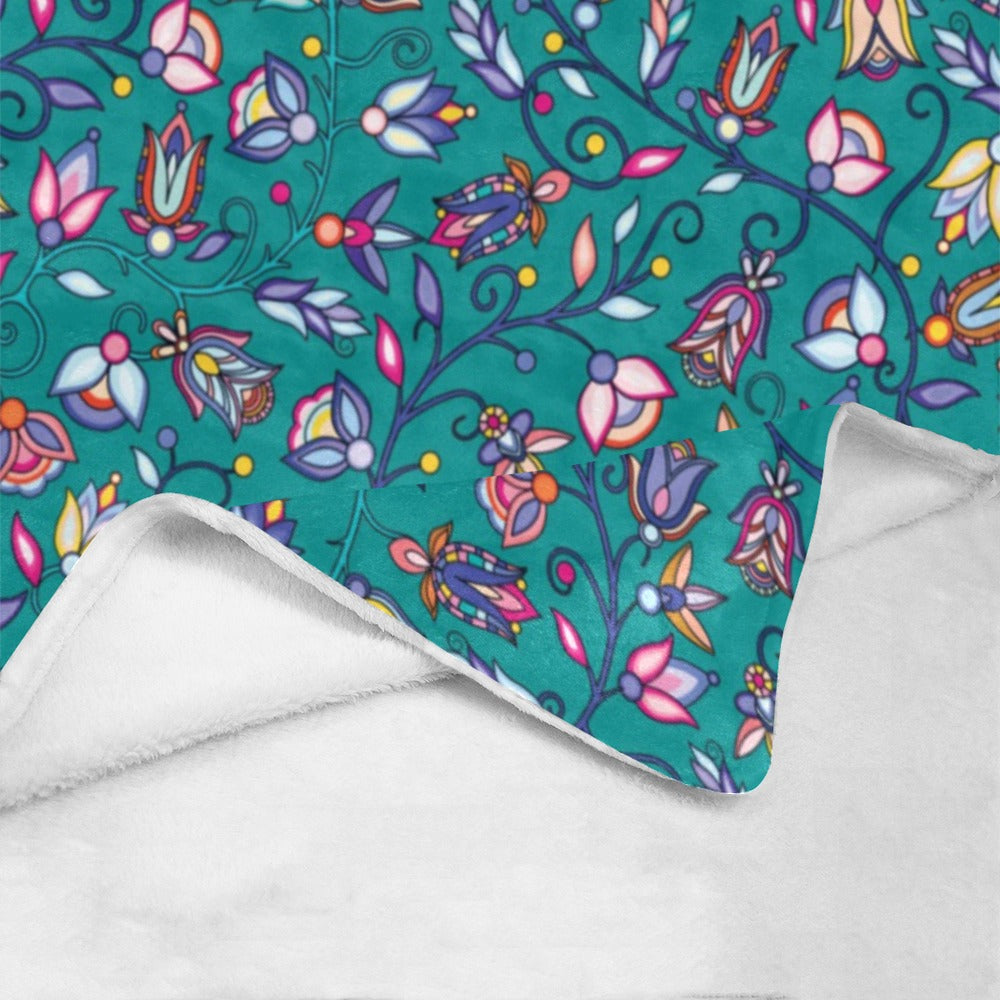 Buffalo Bloom Turquoise Ultra-Soft Micro Fleece Blanket 40"x50"