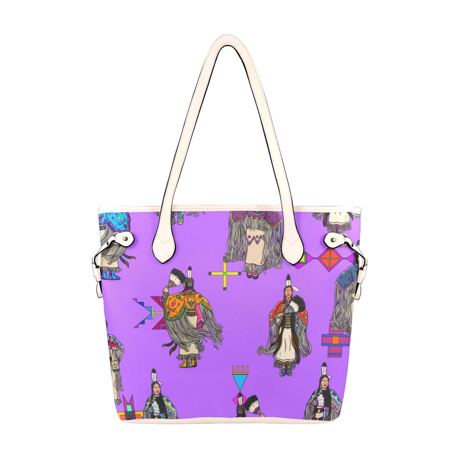 Women's Tradish Dancers Purple Clover Canvas Tote Bag