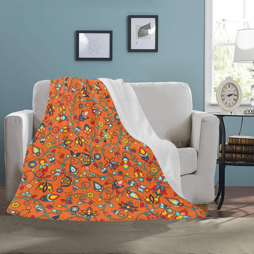 Thorny Path Orange Ultra-Soft Micro Fleece Blanket 50"x60"