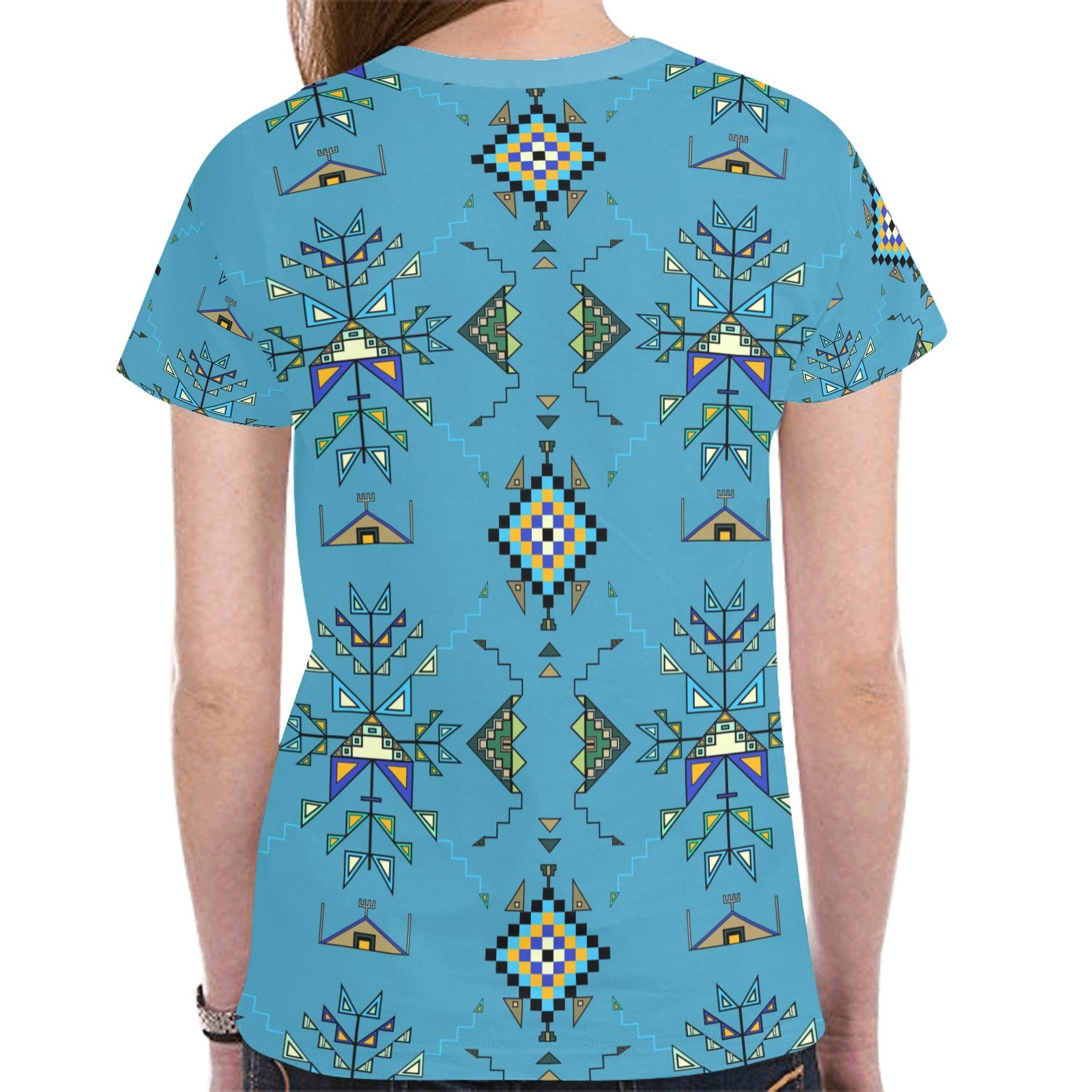 Bear Shield Blue T-shirt for Women