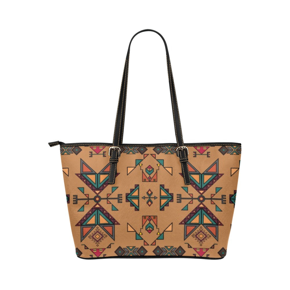Arrow dawn Brown Leather Tote Bag/Large