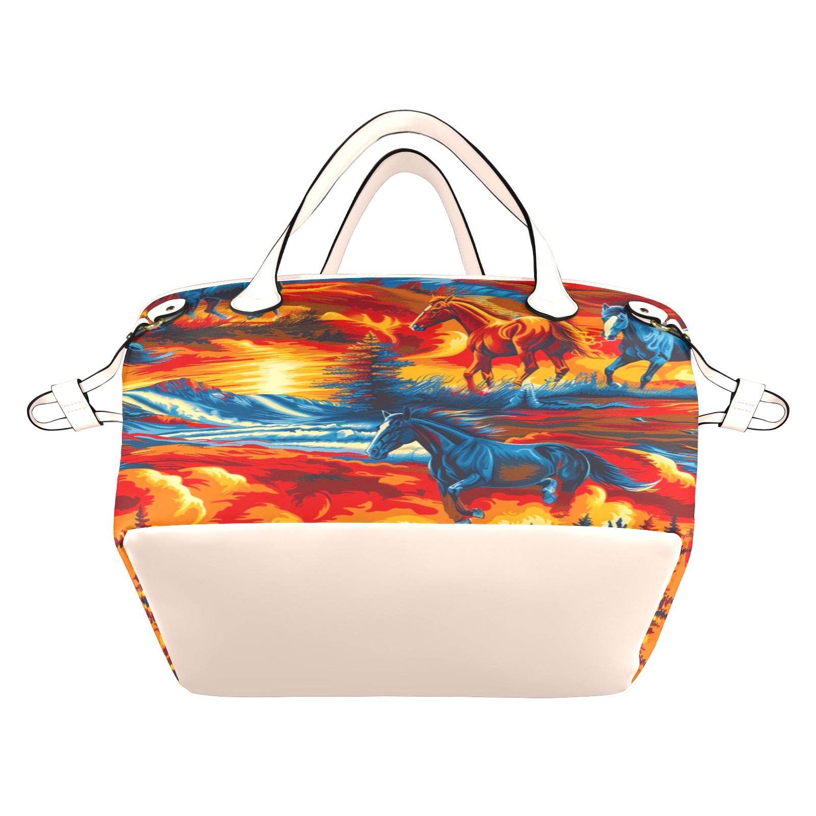 Wilds Horses 2 Clover Canvas Tote Bag