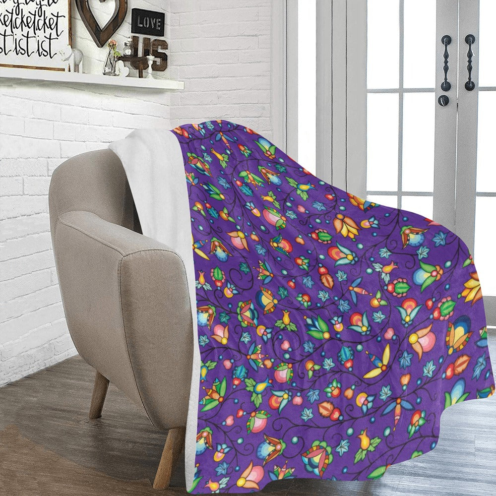 Prairie Plains Spirit Midnight Purple Ultra-Soft Micro Fleece Blanket 60"x80"