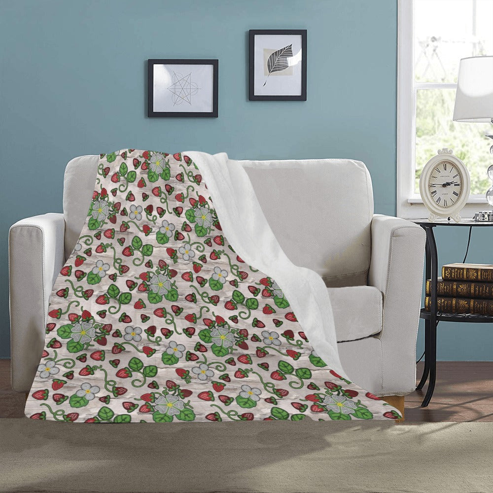Strawberry Dreams Bright Birch Ultra-Soft Micro Fleece Blanket 40"x50"