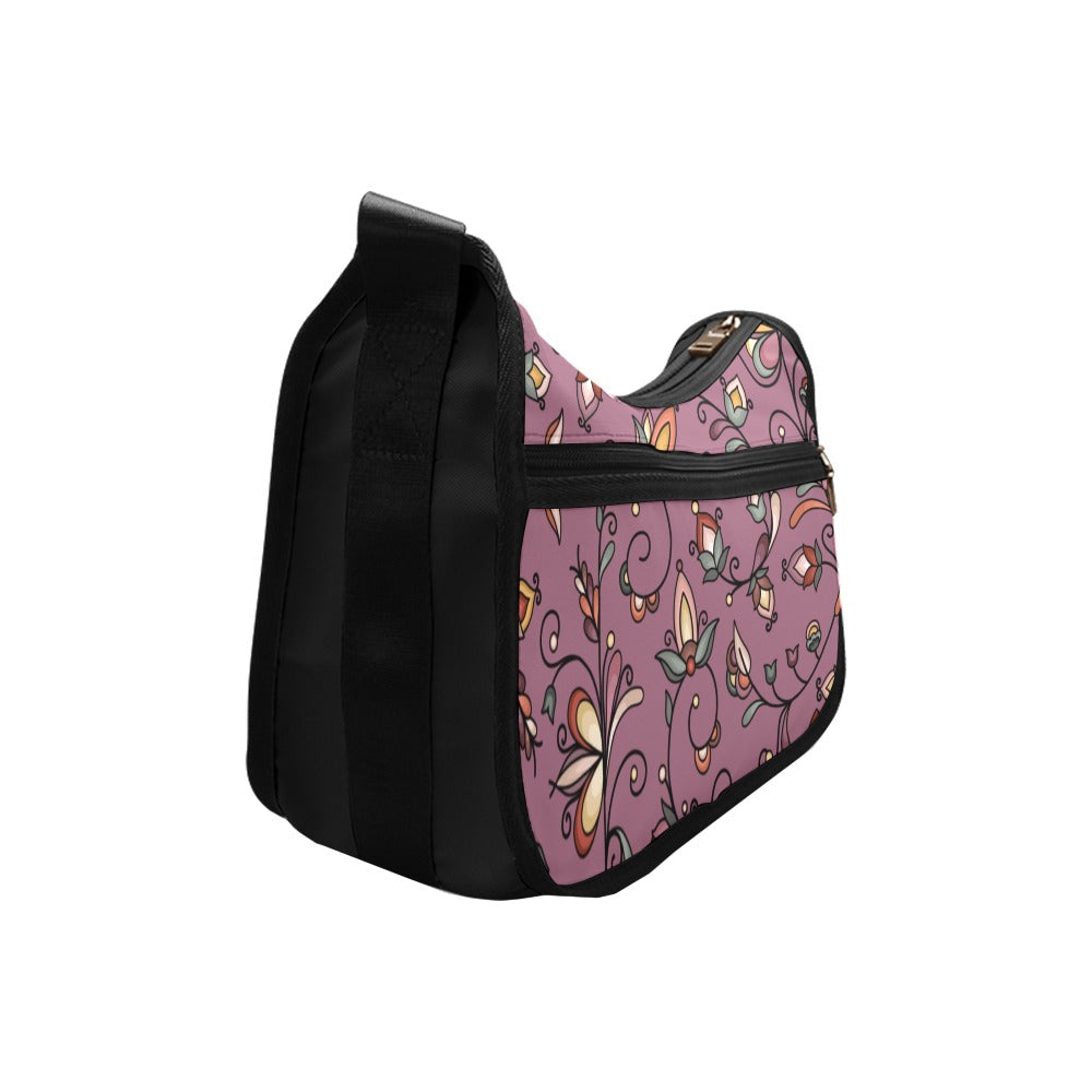Burnt Sky Petals Magenta Crossbody Bag