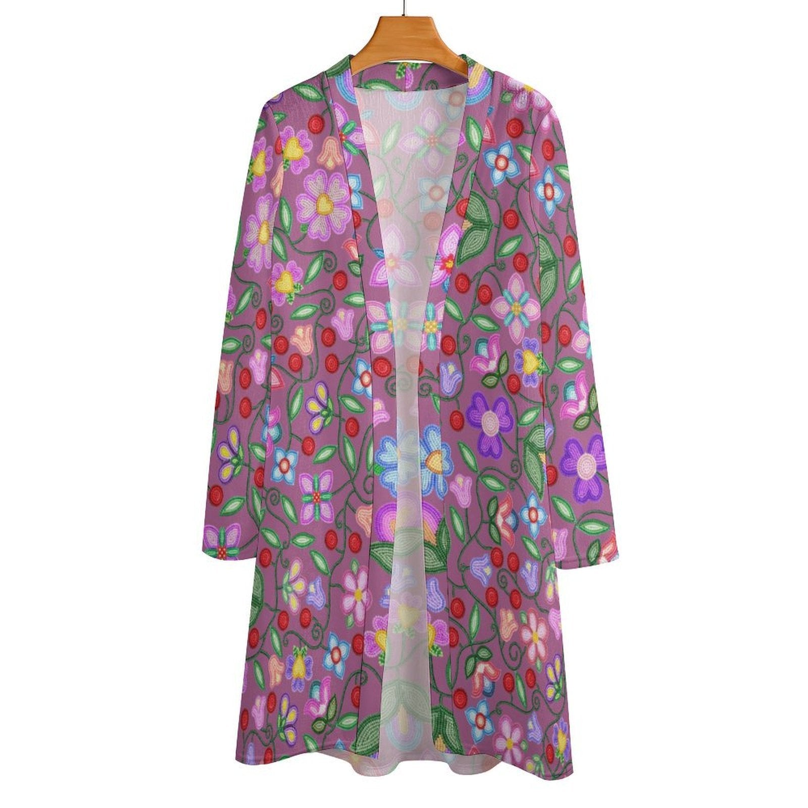 Petal Harmony Dusty Rose Cardigan