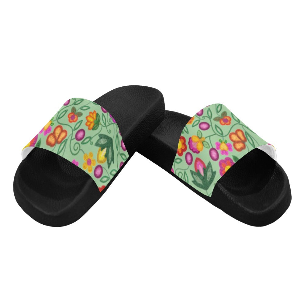 Boreal Bounty Green Women's Slide Sandals