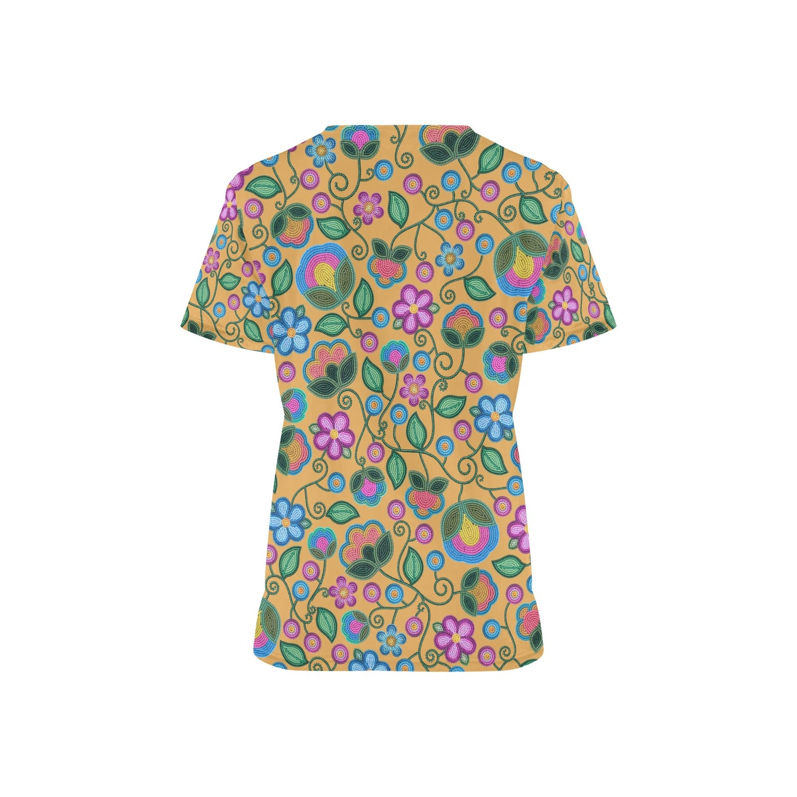 Turquoise Sunbeam Yellow Scrub Top