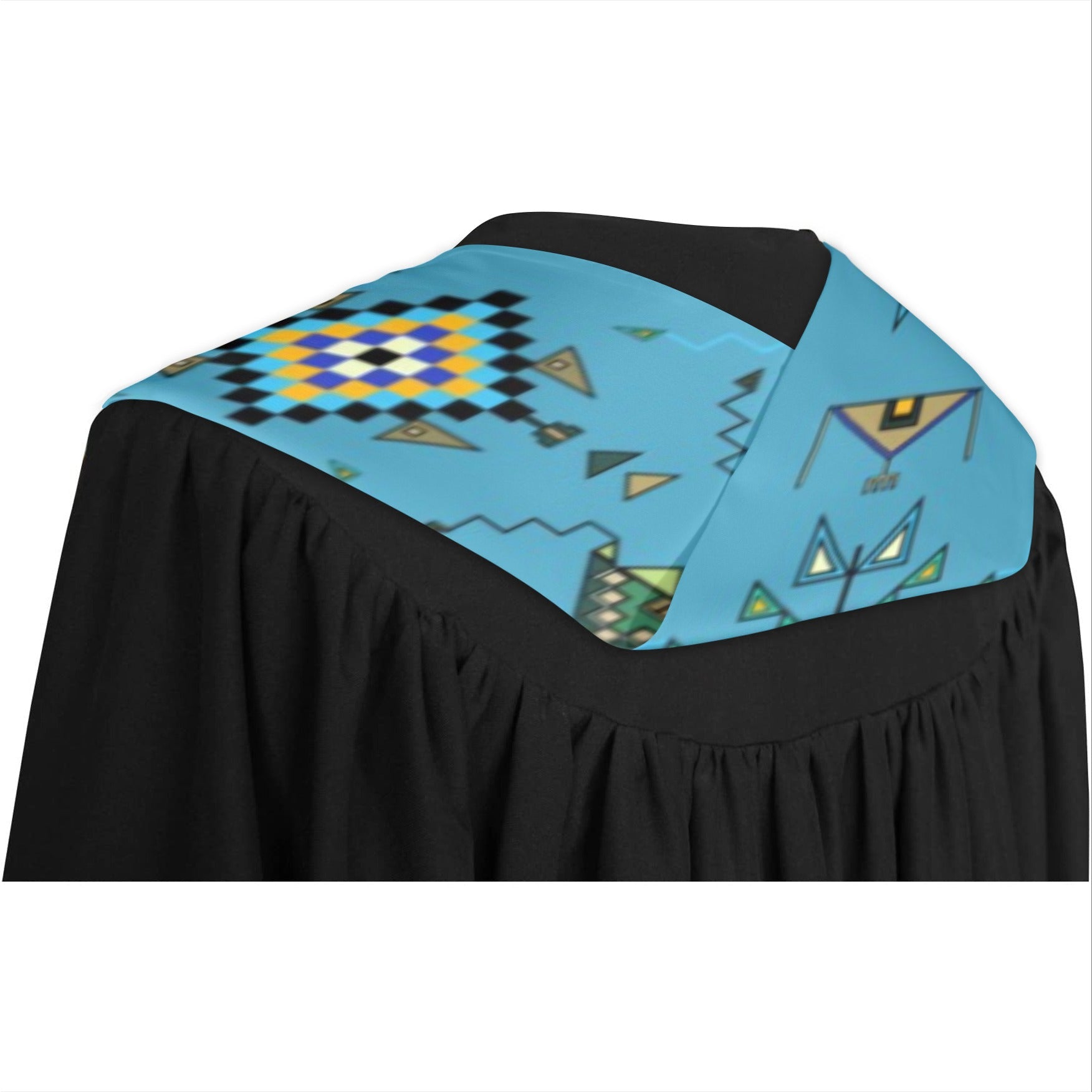 Bear Shield Blue Graduation Stole