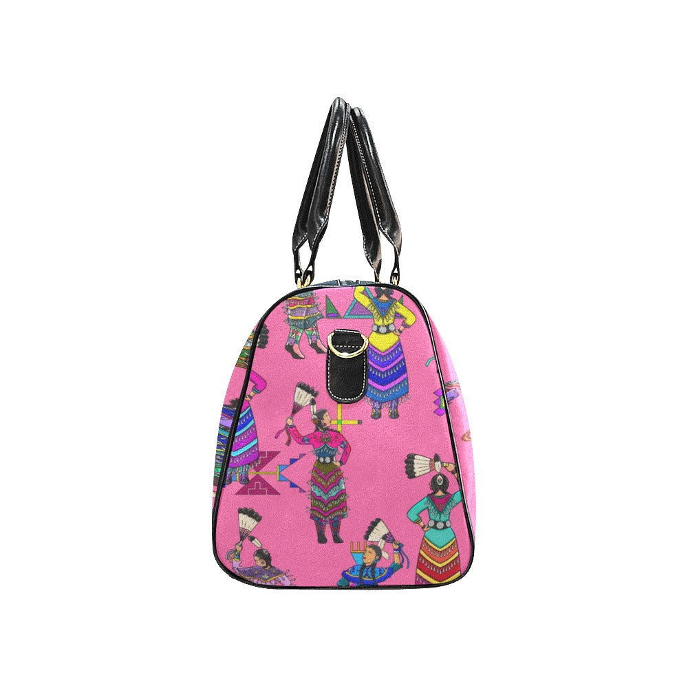 Women's Jingle Dancers Pink Waterproof Travel Bag/Small
