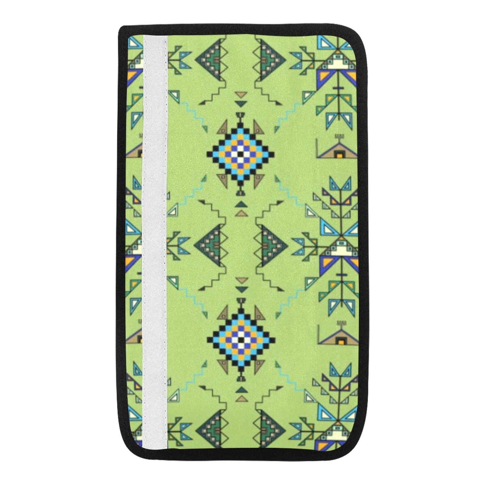 Bear Shield Green Car Seat Belt Cover 7''x12.6'' (Pack of 2)