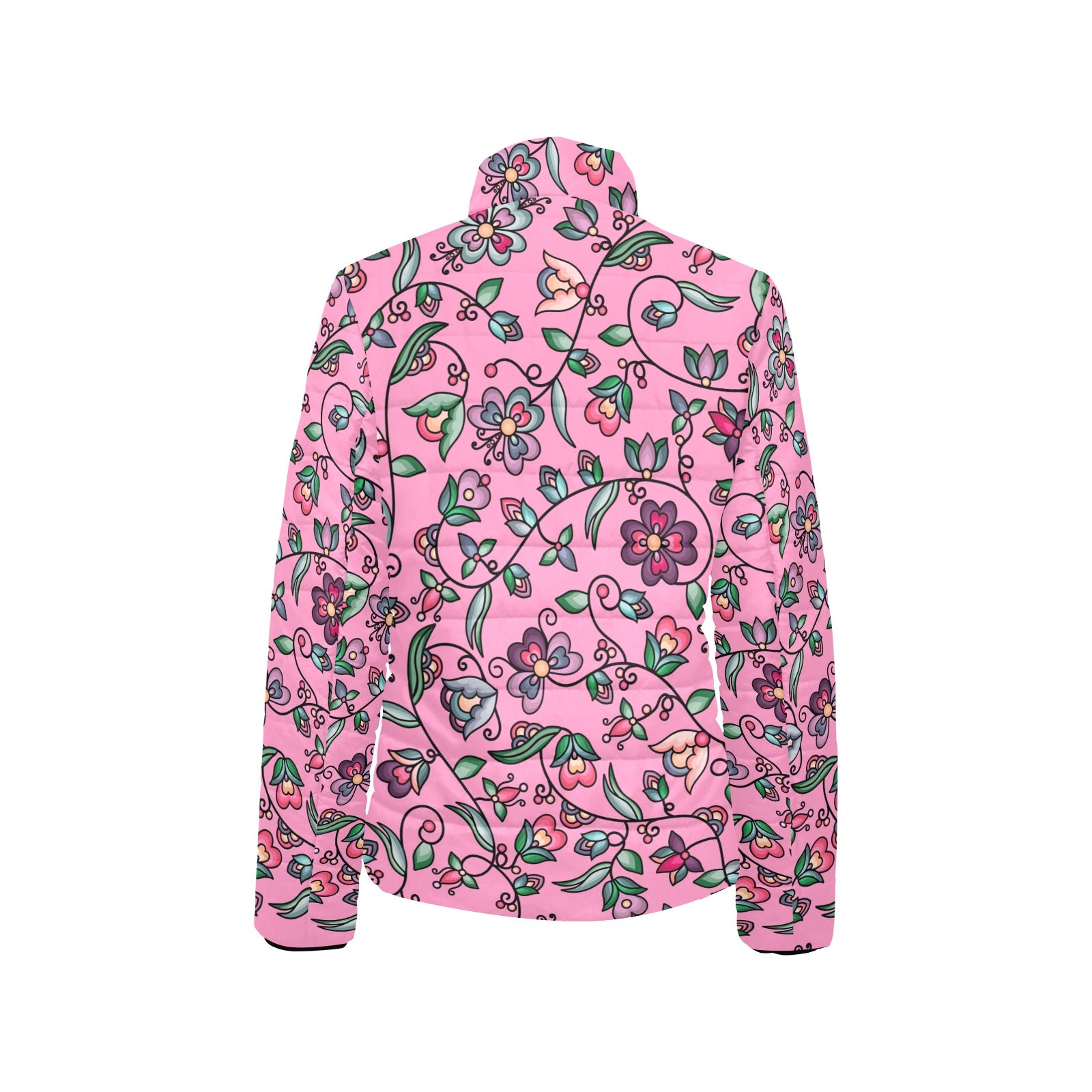 Amber Evening Garland Pink Women's Stand Collar Padded Jacket