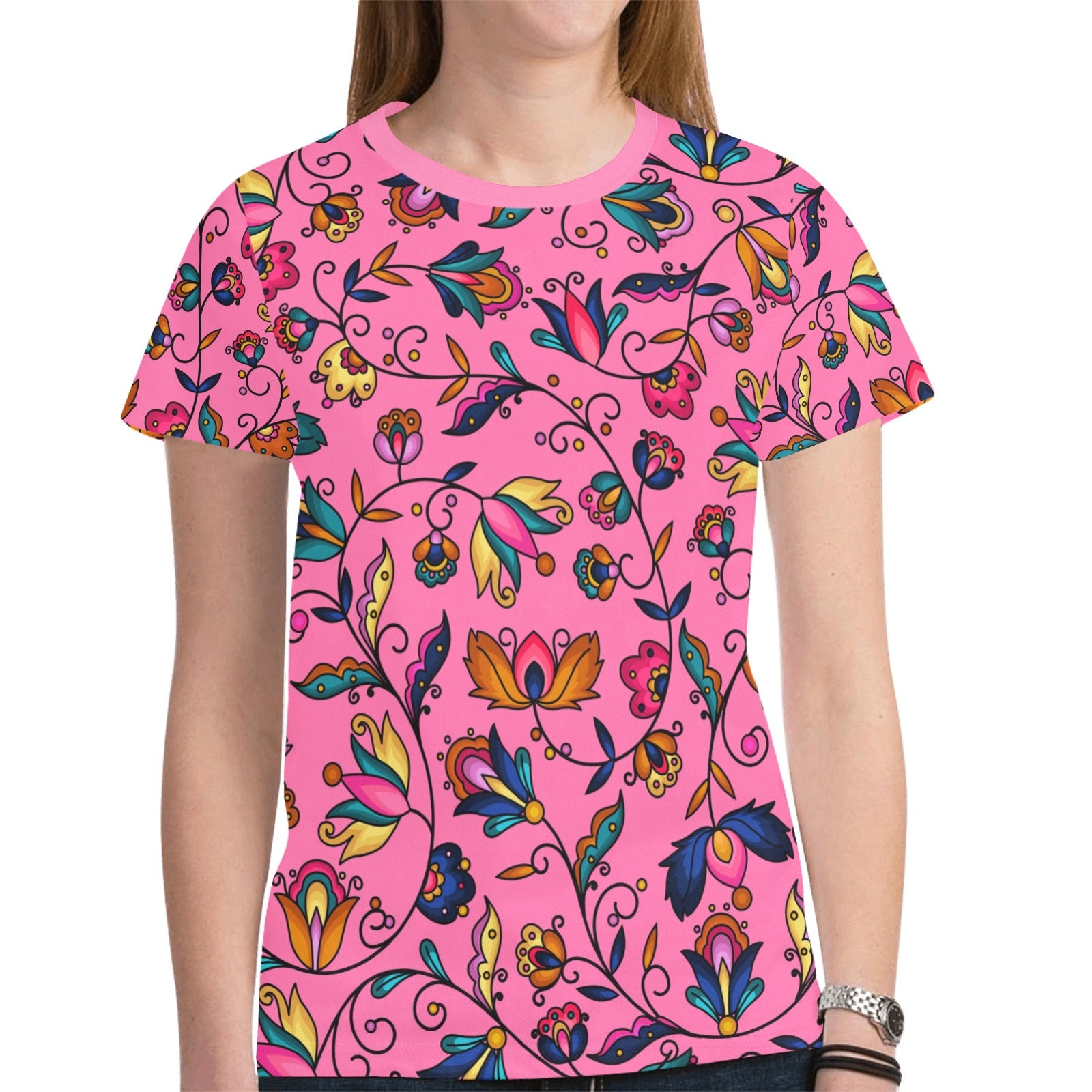 Copper Prairie Petals Pink T-shirt for Women