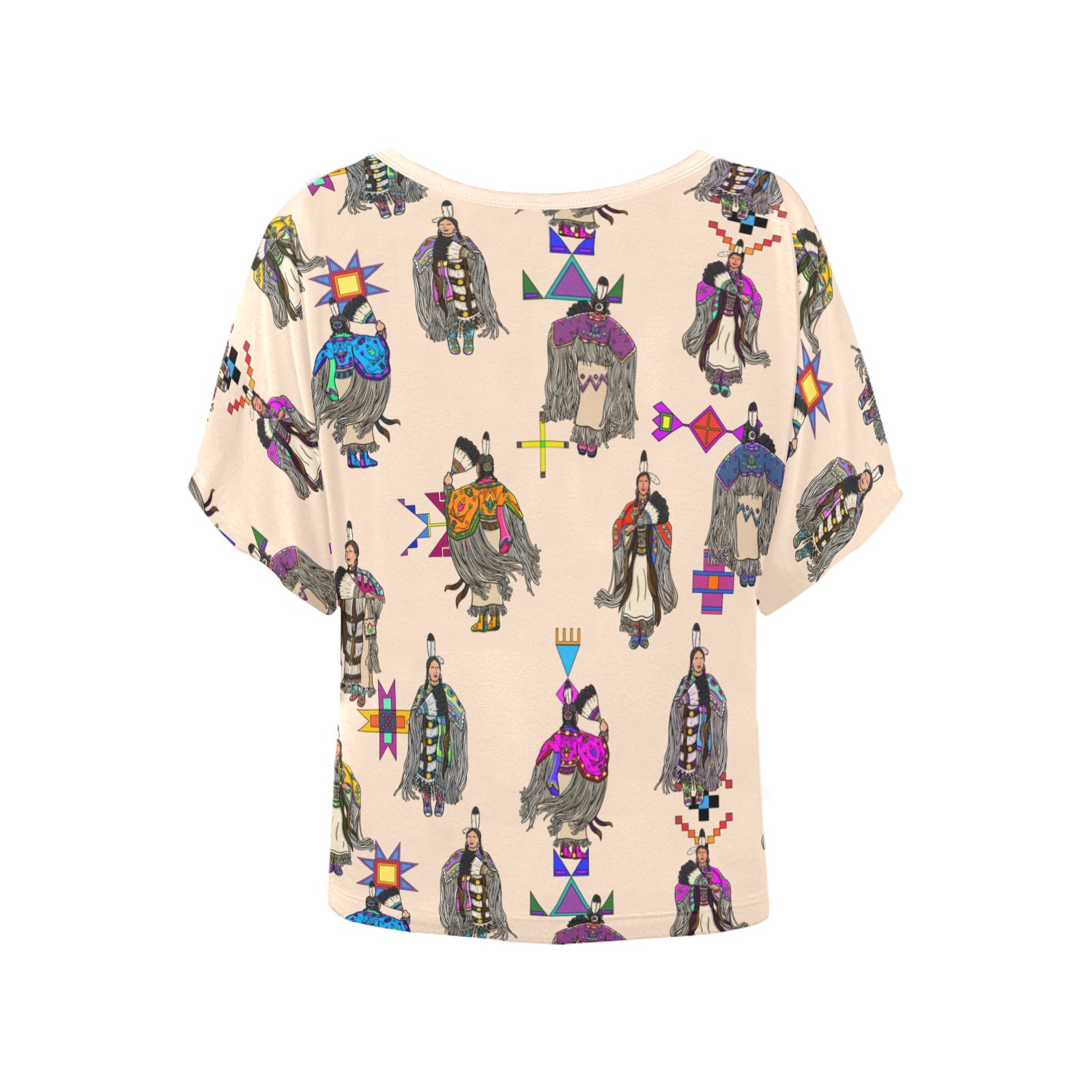 Women's Tradish Dancers Muslin Women's Batwing-Sleeved Blouse T shirt